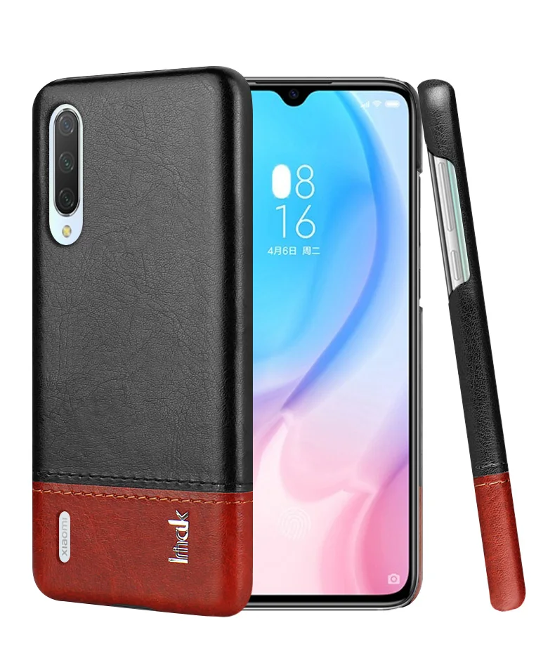 Imak роскошные чехлы Ruiyi для Xiaomi mi 9 Lite A3 mi A3 CC9e CC9 чехол тонкая задняя крышка чехол для телефона жесткий ПУ ПК coque деловые обложки