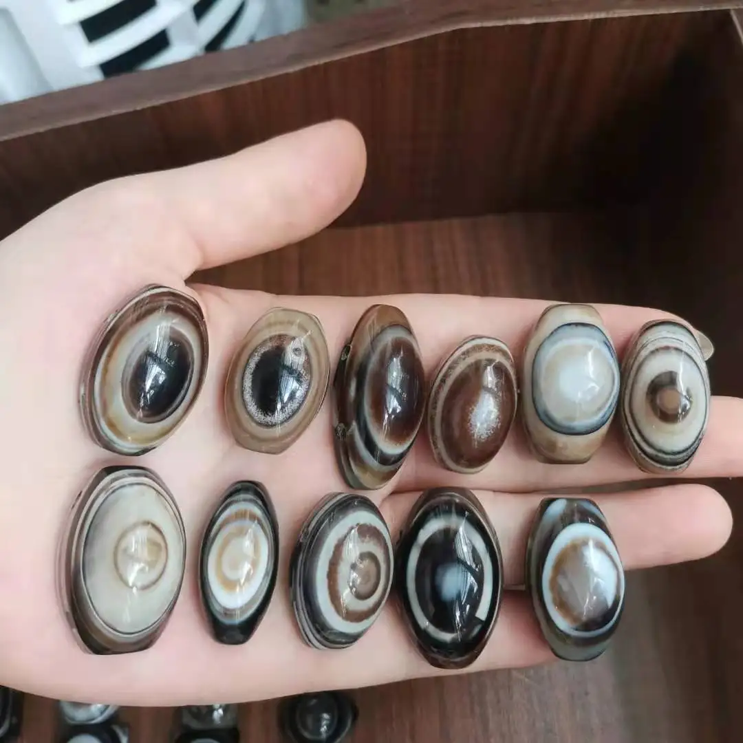 

105Pcs/Lot Wholesale Stones Natural Rare Eye Agate Beads Dzi Eyeball Loose Jewelry DIY Material Necklace Bracelet Rosary