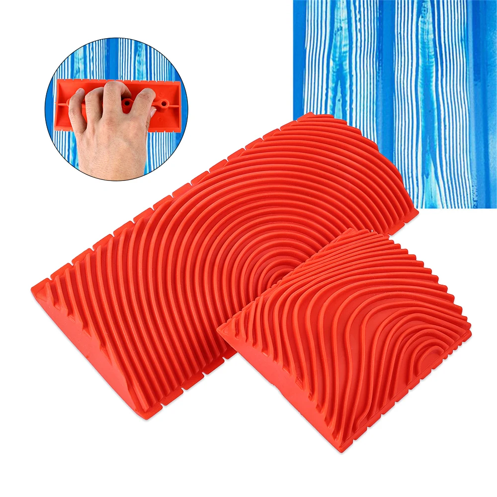 2 шт./компл. резиновая щетка-ролик для рисования стен на дереве | Инструменты