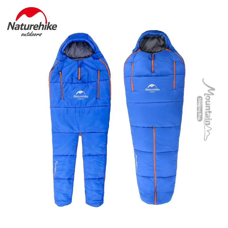 Спальный мешок Naturehike Mountain Human Сверхлегкий 200 г Шелковый хлопковый на