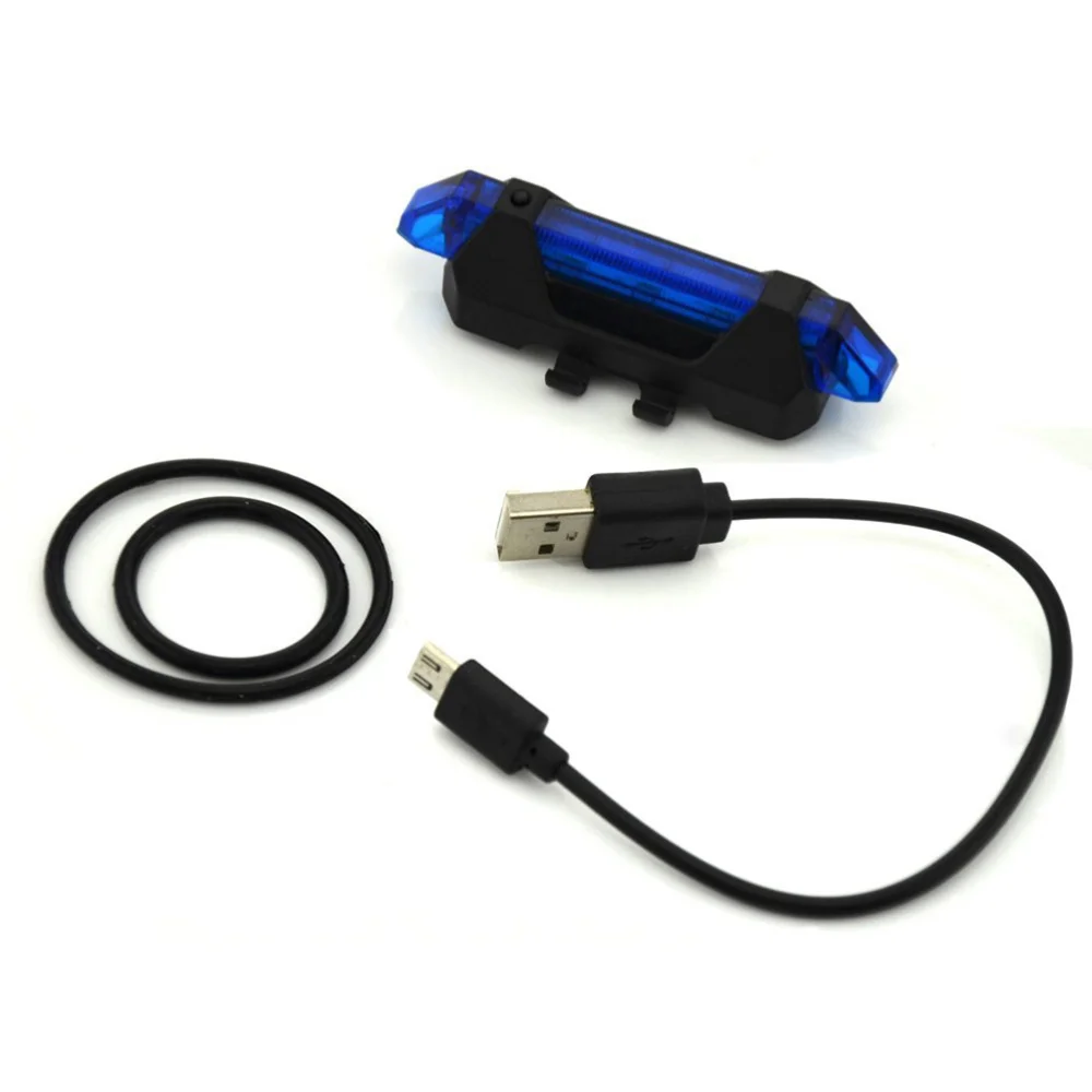 Waterproof USB Rechargeable 4 Modes High Brightness LED Rear Tail Light Back Lamp (Red) |