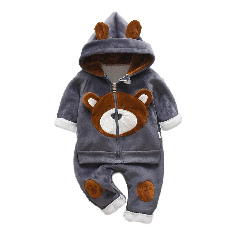 Комплект зимней одежды для детей 2 шт./компл. вельветовый утепленный флисовый