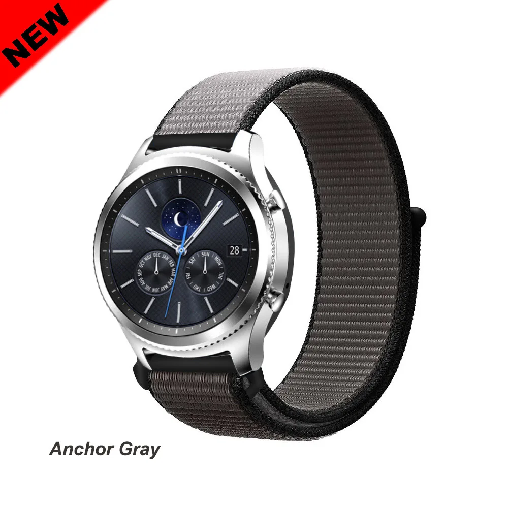 Anchor Gray 44 Galaxy watch band для samsung galaxy watch 46 мм 42 мм active 2 gear s3/huawei watch gt 2 ремешок 20 22 мм спортивный нейлоновый ремешок - Цвет ремешка: Anchor Gray 44