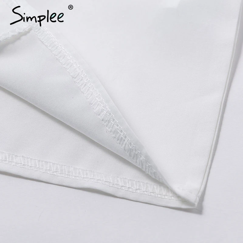 Simplee Элегантный кружевной рюшами с рукавами женский топ рубашкa Повседневная