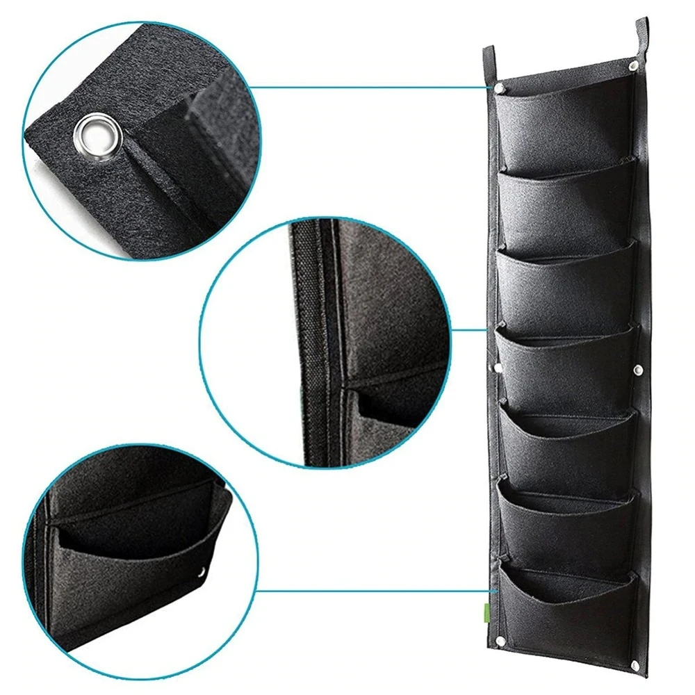 Настенные цветочные горшки 7 карманов садовый плантатор подвесной Сумочка в