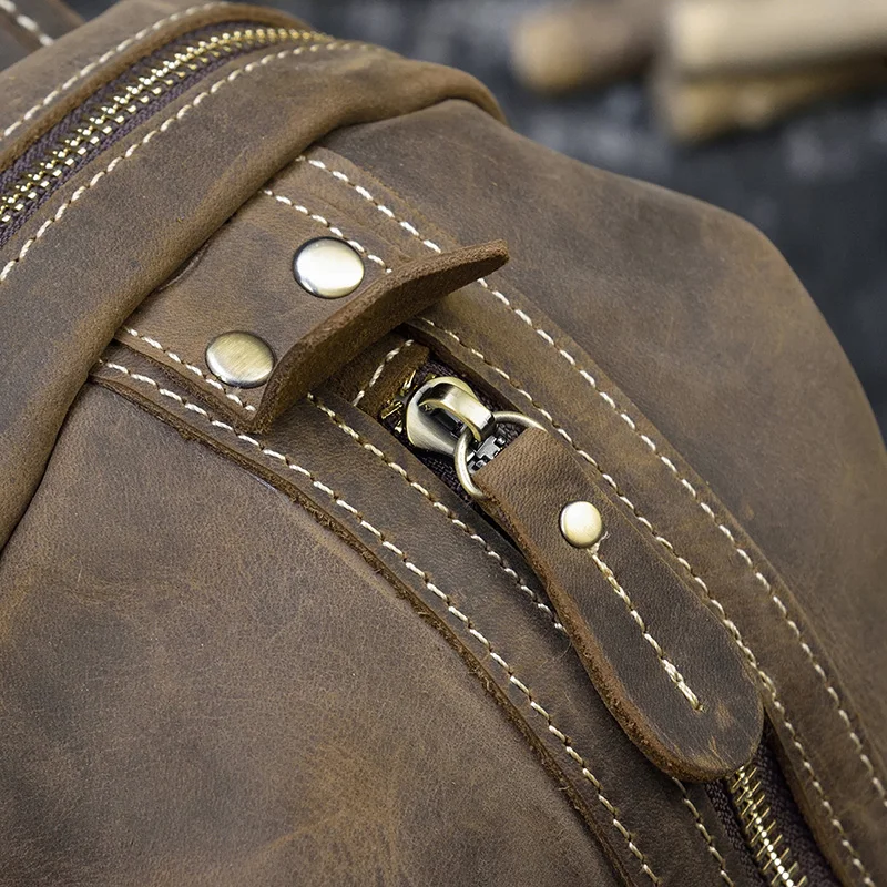 MAHEU/Модная Мужская сумка на ремне винтажная нагрудная мужская из 100% воловьей кожи