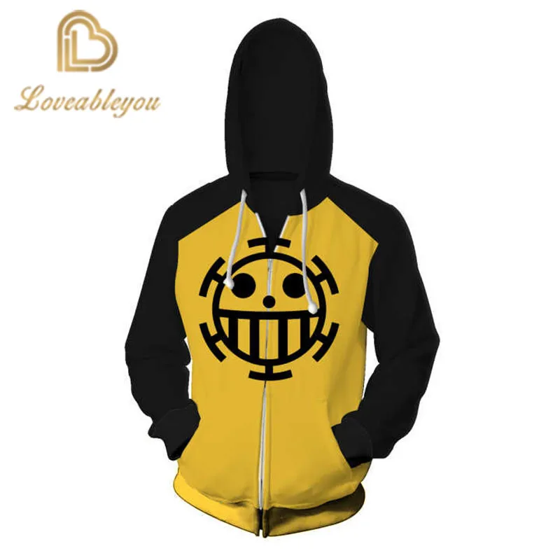 Костюм для косплея Аниме Закон 3D на молнии уличная одежда толстовки с капюшоном