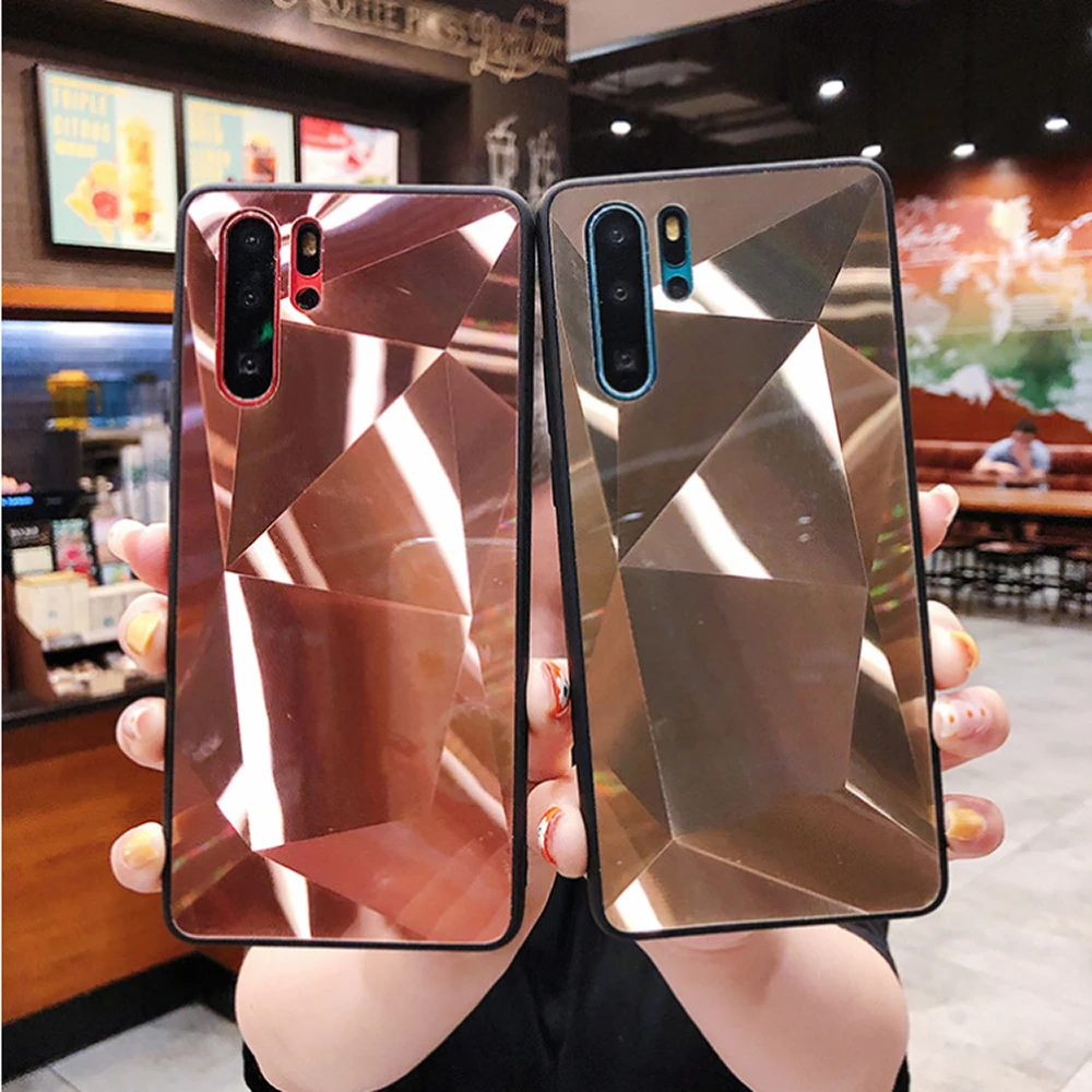 Чехол для Samsung Galaxy S9 S8 S10 Plus Note 8 9 10 Pro модный зеркальный чехол со стразами A50 A70 A80 M30 A7