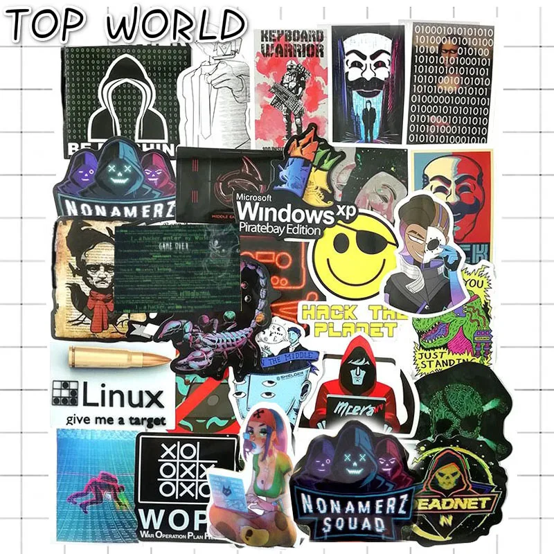 10/50pcs/lot Hacker Developer Docker Stickers Java Programmer Sql Stickers For Luggage Fridge Laptop Waterproof Stickers