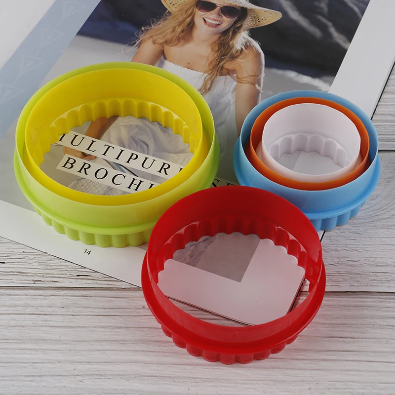 

6Pcs/set Round/Flower Shaped Dough Cutting Tool Dumplings Cutter Kitchen Gadgets