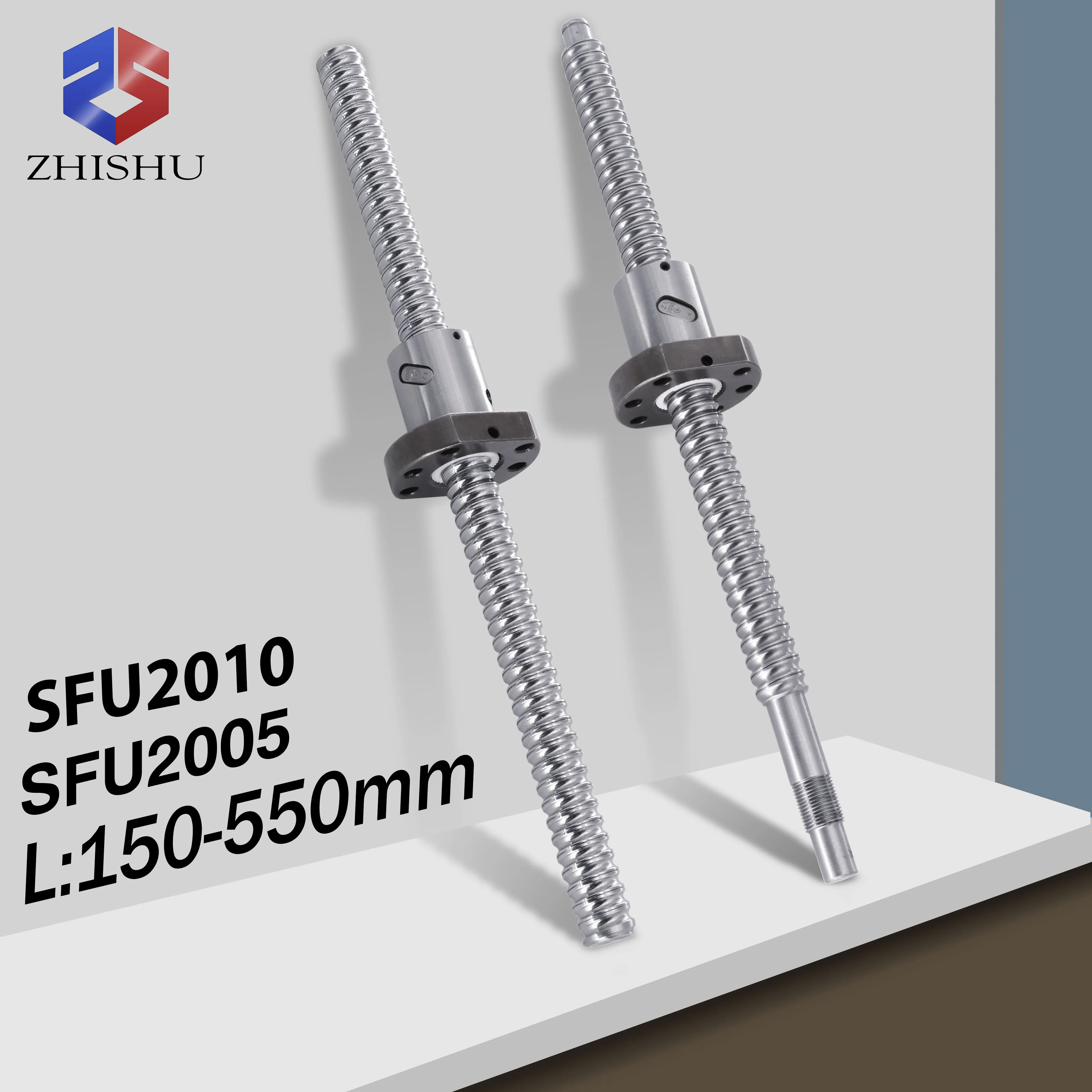 

Left-hand Thread Right-handed Ball Screw SFU2005 SFU2010 L： 150 350 450 550 MM C7 Rolled Ballscrew Ball Nut Metal SFU 2005 2010