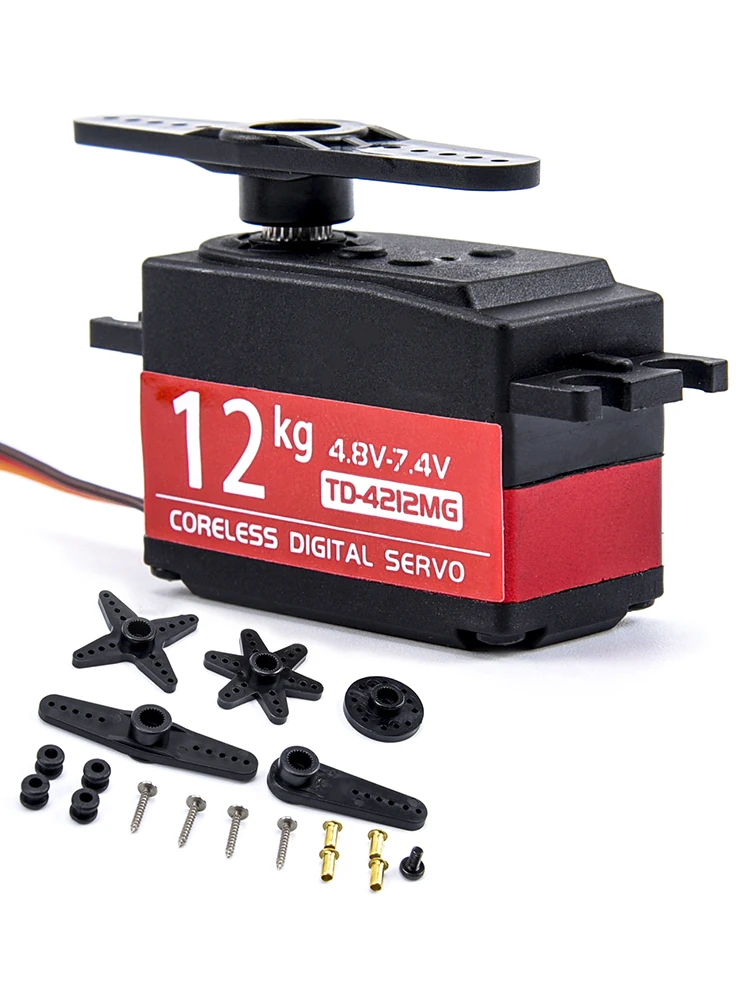 

Waterproof 12kg 180 Dgree Servo Metal Gear High Speed Digital Servo Motor for Helicopter Tail Robot Car Drone Boat