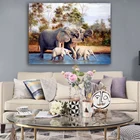 Сделай Сам картинки для раскраски по номерам со слоном Семейные картины Рисунок рельефная картина по номерам в рамке дома