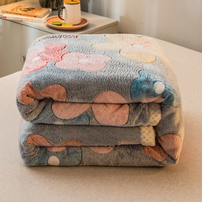 Cartoon Printing Dual-use Blanket Zipper Design Home Duvet Cover Bed Quilt Soft Cozy Velvet Double-sided | Дом и сад