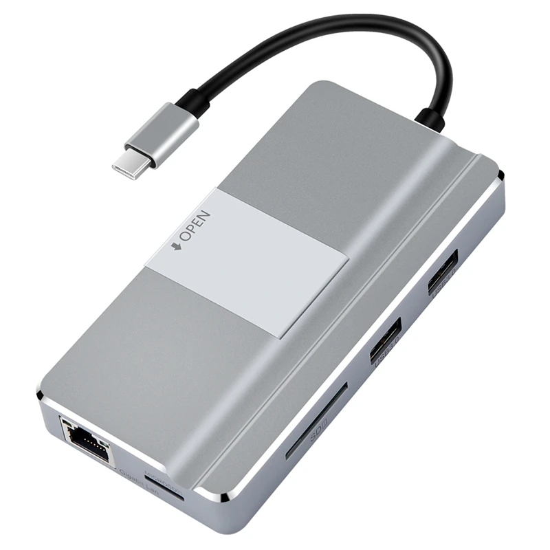 8-в-1 концентратор USB 3 0 HDMI SD TF кардридер адаптер PD зарядный | Компьютеры и офис