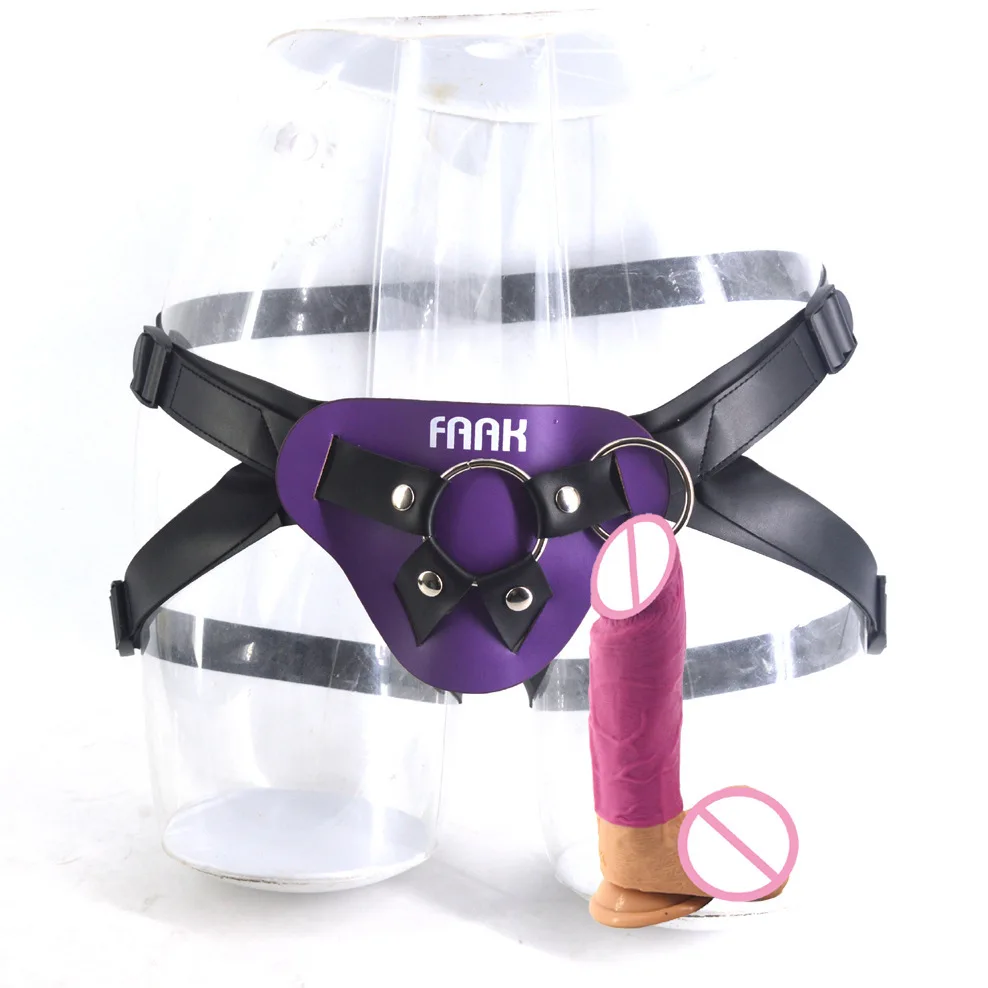 Огромный фаллоимитатор FAAK супер большой ремешок на реалистичный дилдо пенис