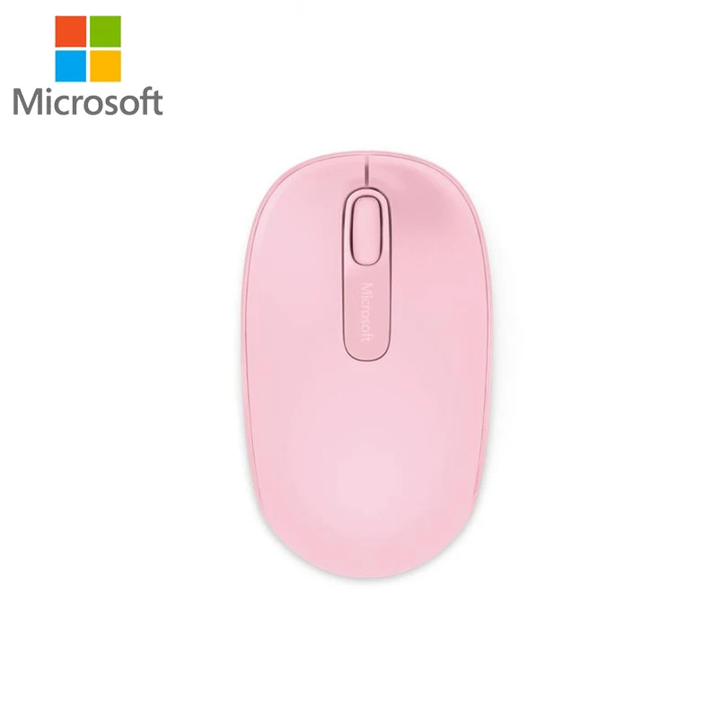 Microsoft 1850 Беспроводная мини-мышь, портативная офисная 2,4 ГГц Беспроводная розовая мышь, оригинальная креативная ПК Милая карманная мышка