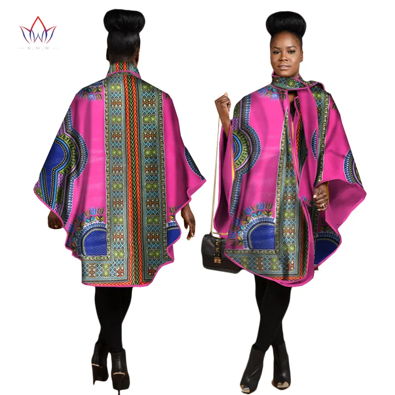 

Autumn African Trench Coat for Women Plus Size African Clothing Africa Print Outfits Dashiki Office Outwear Clothing WY1267