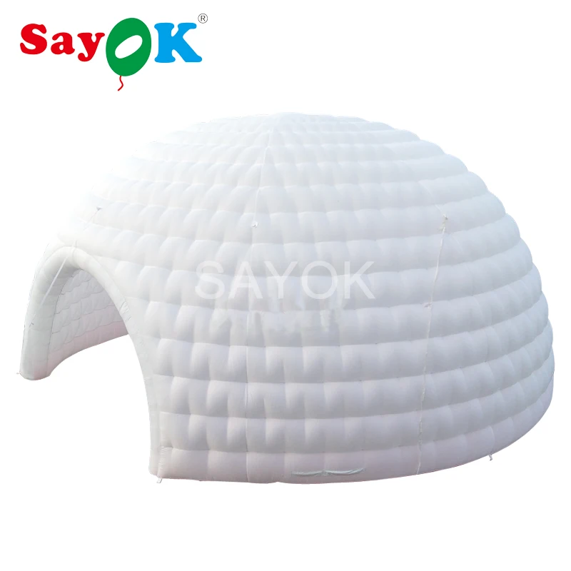 Надувная купольная палатка 6 м надувная белая igloo для проведения мероприятий