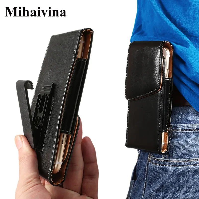 

Мужская кожаная поясная сумка Mihaivin, вертикальная поясная сумка, уличная поясная сумка, портативный кошелек на молнии, сумка для телефона, по...