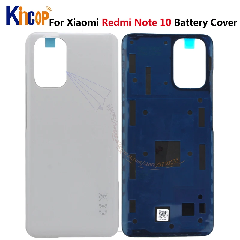 Чехол для Xiaomi Redmi Note 10 задняя крышка корпуса чехол батареи с логотипом Note10 M2101K7AI