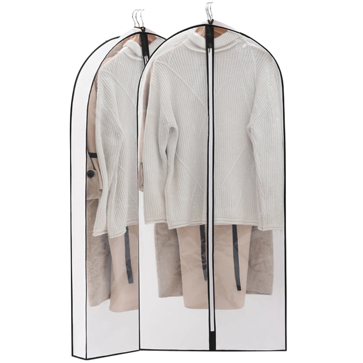 

Household Dustproof Cloth Cover Bags Transparent Wardrobe Storage Bag Dust Cover Clothes Protector Garment Suit Coat Dust Cover