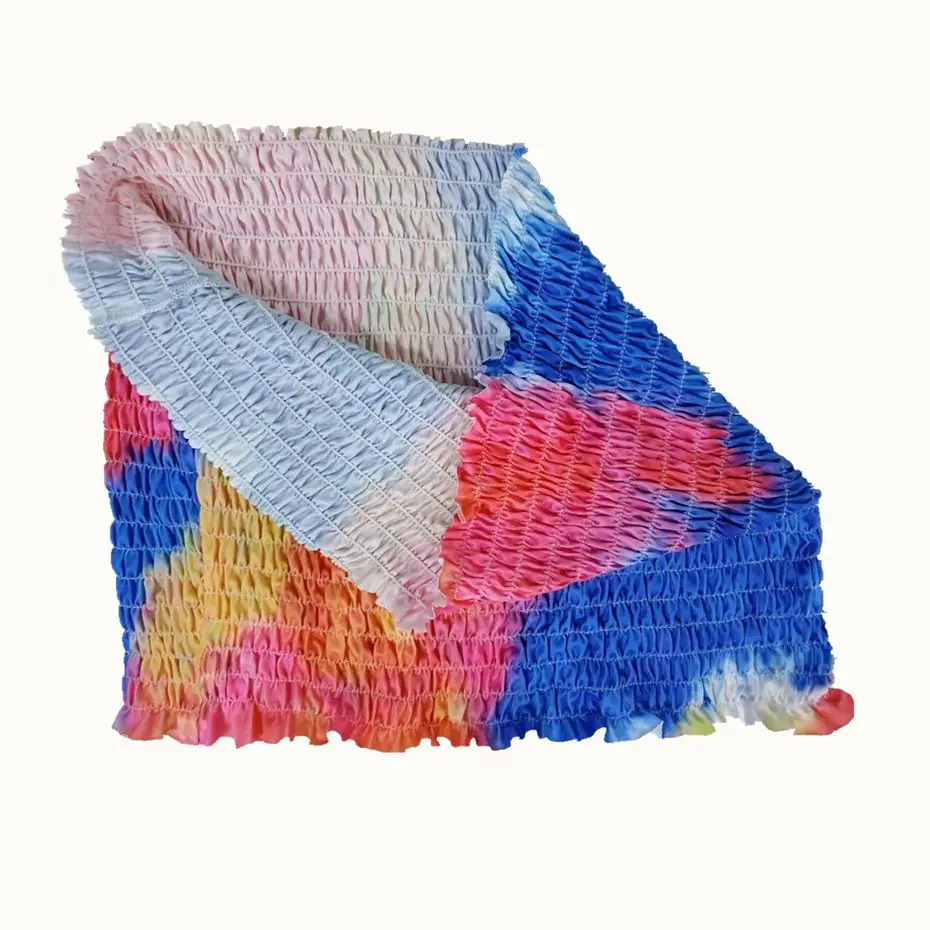 HAOYUAN Tie Dye/пикантная Женский комплект 2 шт. праздничная одежда укороченный топ и байкерские шорты Комплект из двух предметов, летняя Клубная одежда