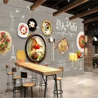 Пользовательский итальянский Кухня Ресторан промышленный Декор настенная бумага 3D Спагетти морепродукты суп гурманы фон настенная бумага 3D