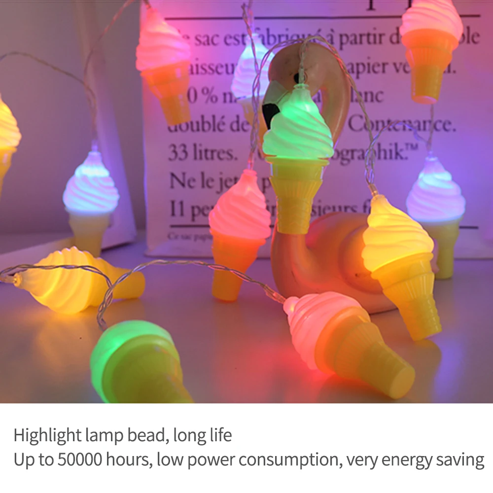 3m 20 Led Cracked Ice Cream Light String Home Interior Decoration Lights Festive Lamp | Лампы и освещение