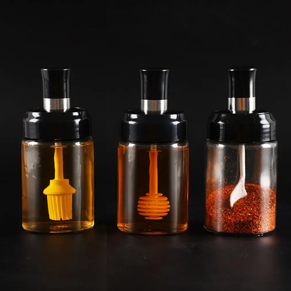 Transparent Spice Dispenser Shaker Multi Function Cooking BBQ Pepper Salt Jar Seasoning Tools For Kitchen | Дом и сад