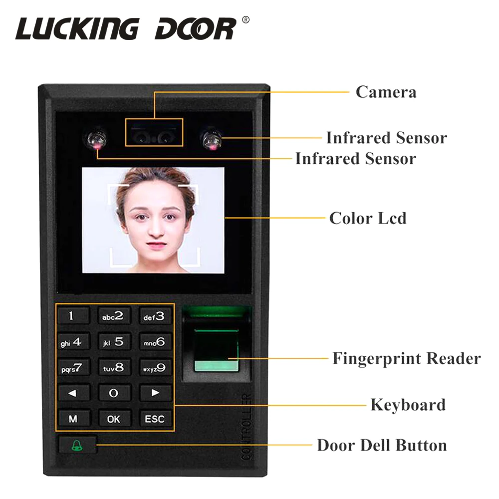 Biometric Face Door Access Control System Fingerprint USB Password Keypad | Безопасность и защита