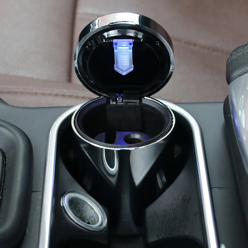 Shunwei с светодиодный лампой пепельница для автомобиля дрель черный полностью