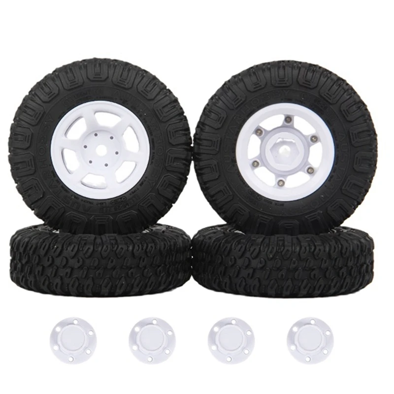 

4Pcs 85mm Wheels Rim with Rubber Tires Set for MN86S MN86 MN86KS MN86K MN G500 1/12 RC Crawler Car Upgrade Parts