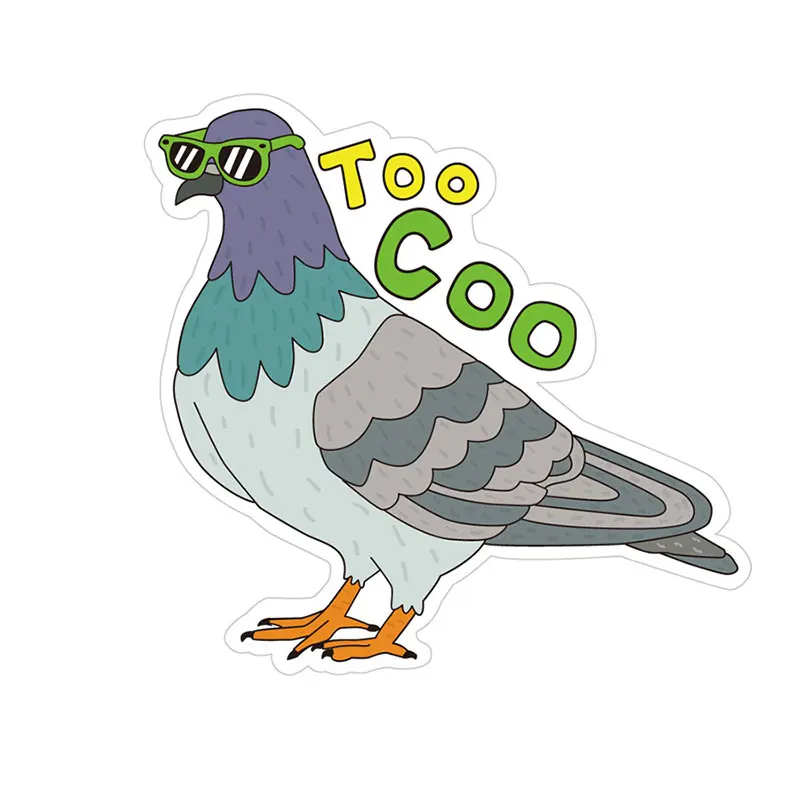 Too coo cool bird забавная Автомобильная Наклейка Виниловые наклейки для бампера авто