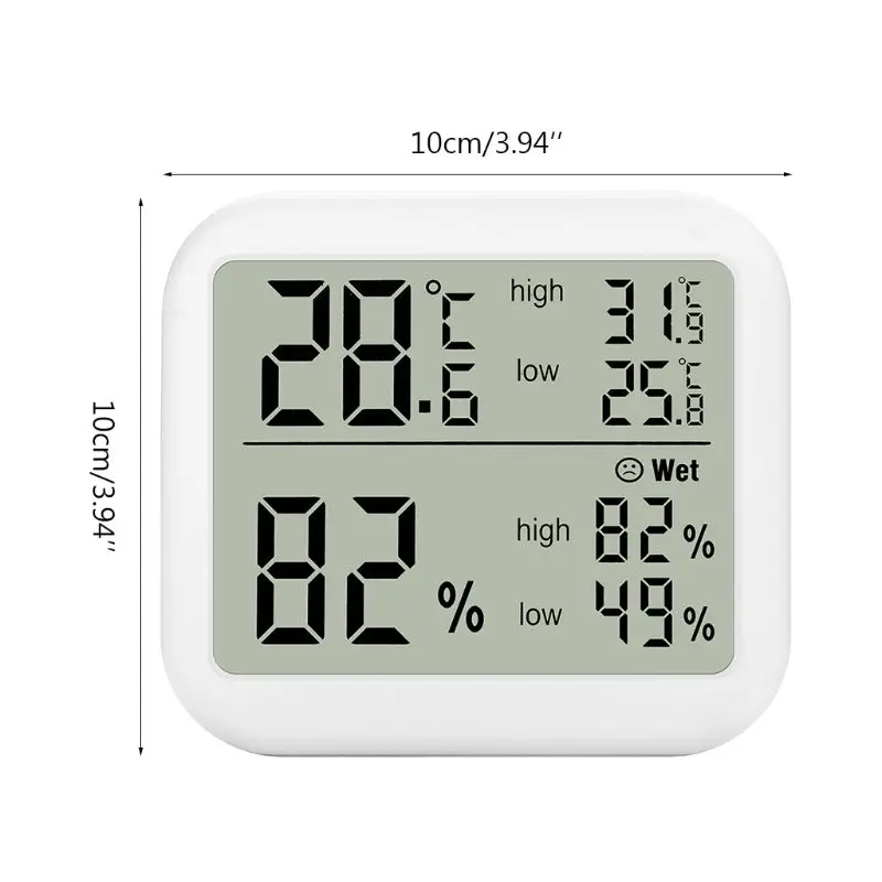 

Digital Thermometer Hygrometer Temperature Humidity Meter Monitor Max Min Record for Indoor Home Greenhouse