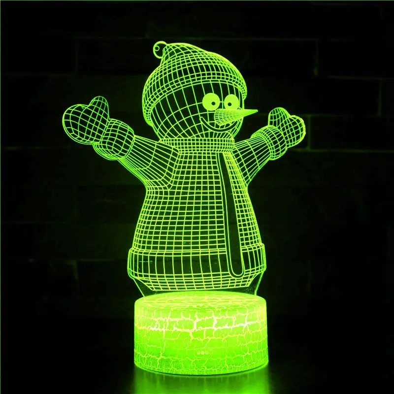 

Светильник ка, рождественские украшения, снеговик, подарки вечерние, рождественские украшения для дома, спальни, украшения на Рождество, св...