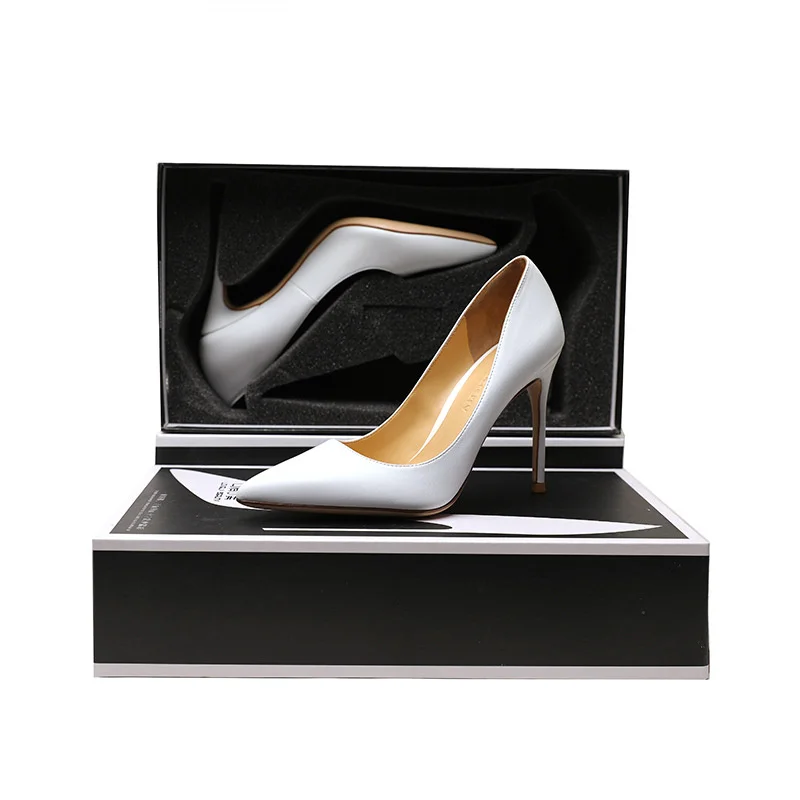 Туфли-лодочки женские на высоком каблуке 10 см пикантные заостренный носок