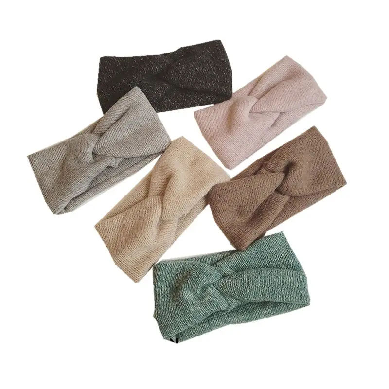 

Fashion Autumn Winter Women Hair Accessories Warm Solid color Headband
