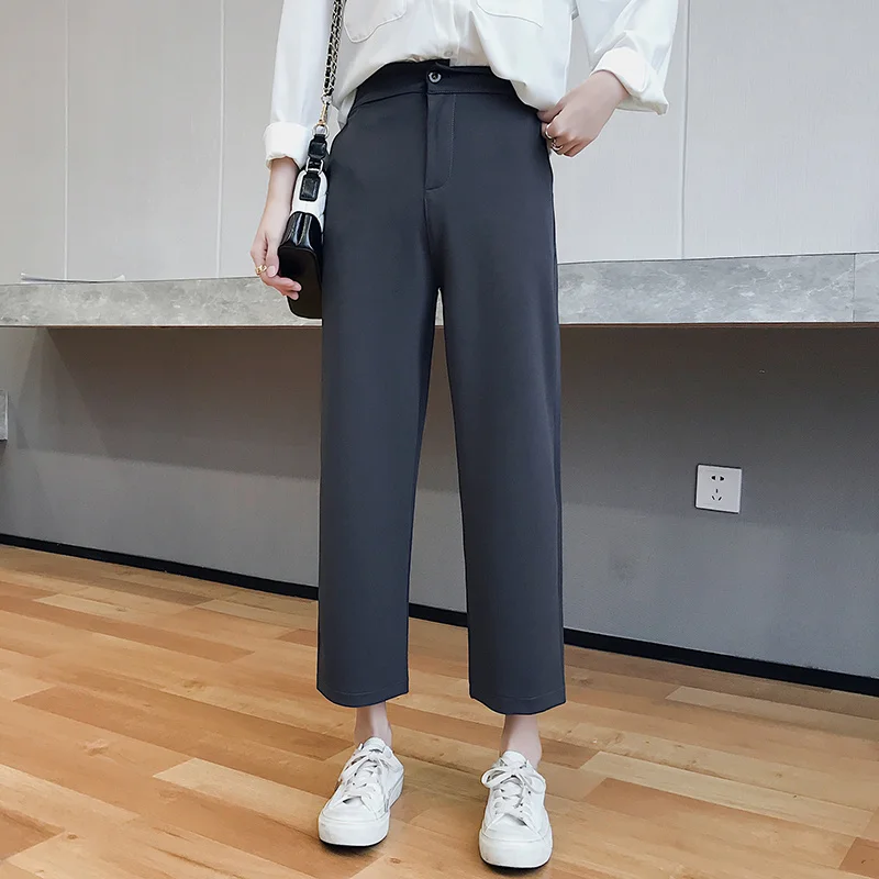 

2021 Spring Wide Leg Pants High Waist Drooping Casual Nuyoah