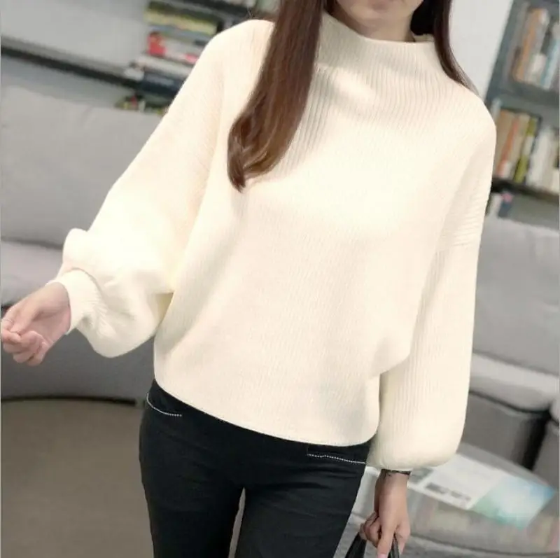 

2020 New Women's Coarse Wool Sweater Warm Spring Autumn Winter Casual Sleeved Pullover