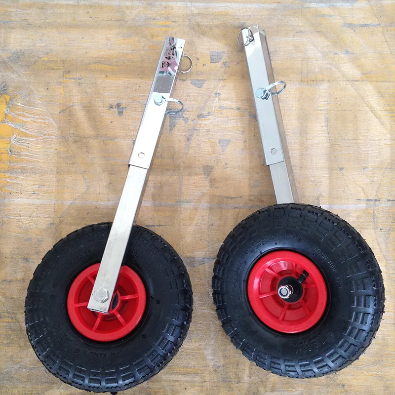 Boat Launching Wheels Dolly Trailer Tires Towing Cart For Inflatable Aluminum Boats/Kayak/Rowing