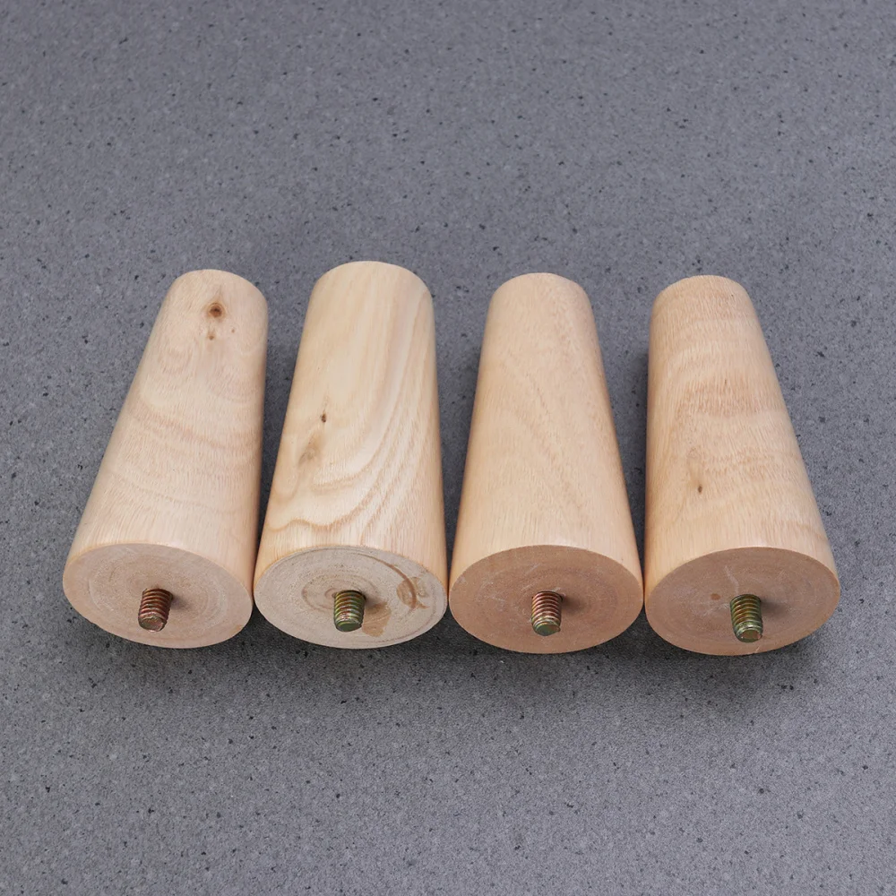 

4PCS Wood Sofa Support Foot TV Cabinet Wooden Leg Furniture Accessories