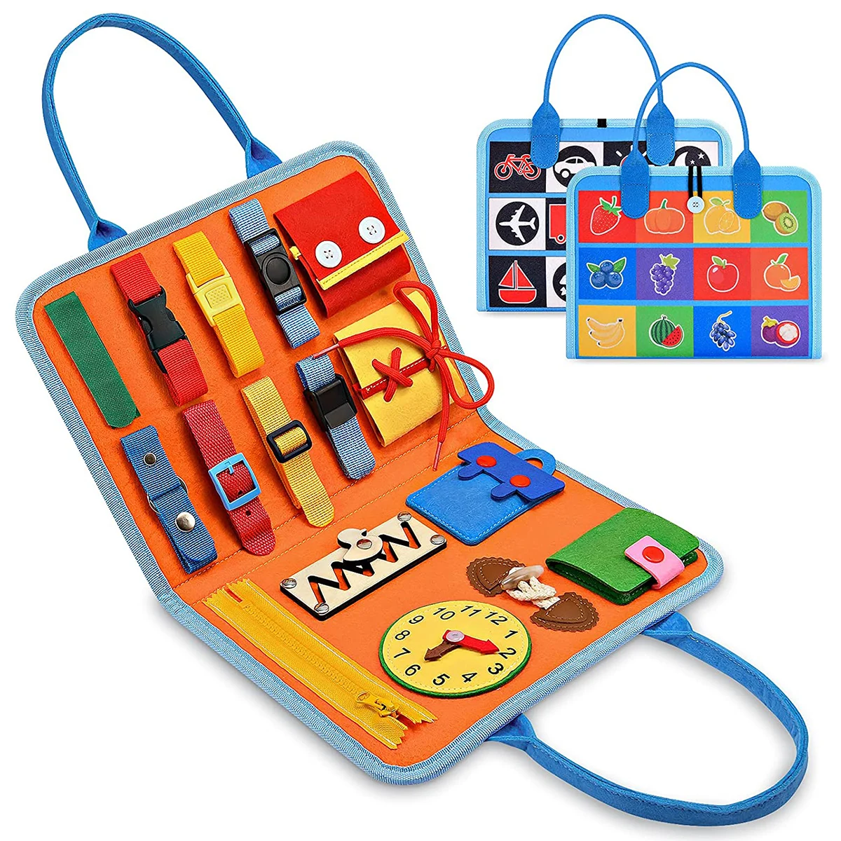 

Kids Busy Board Buckle Years Old Zip Button Lace Up Tool Toy Learning Early Educational Activity Sensory Board Infant Toys Gift