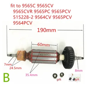 Роторный якорь для MAKITA 9565C 9565CV 9565CVR 240 PC 9565PCV 9565-2 9564CV 9565PCV 9564PCV 515228