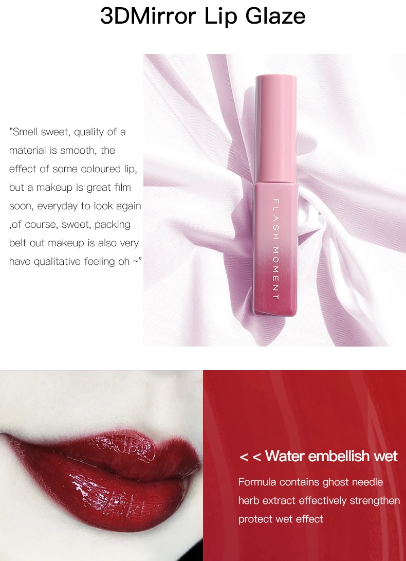 

6 Colors Hot Mirror Clear Lip Gloss Lasting Moisturizing Liquid Lipstick Portable Easy To Wear Non-stick Cup Lip Makeup TSLM1