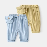2021 summer new design casual 2 3 4 5 6 7 8 10 years infant sports big pocket elastic all match cotton shorts for kids baby boys