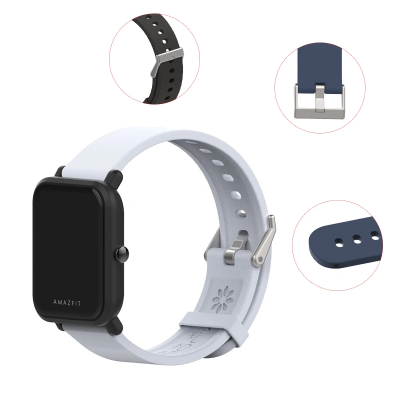 Ремешок спортивный для Amazfit Bip GTS защитный чехол-бампер Xiaomi Huami 20 мм | Электроника