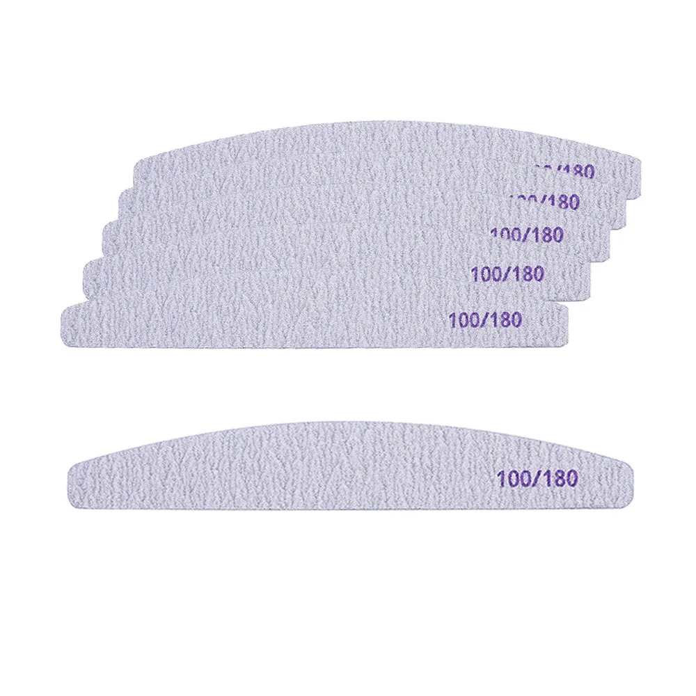 5 шт./лот Профессиональный 100/180 шлифовальный пилочка для ногтей буферная