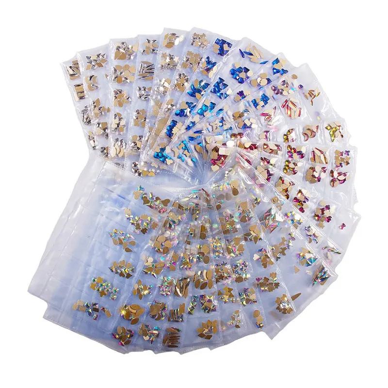 

Shaped Flat Nail Diamond Ab Transparent High Quality K9 Manicure Rhinestones DIY Nail Art Design Tips Decorative Accessories