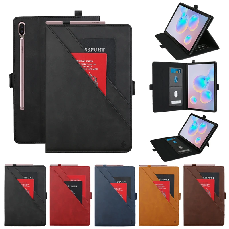 Многофункциональный кожаный чехол с двойной подставкой для samsung Galaxy Tab S6 10,5 T860 Бизнес Флип-бумажник смарт-чехол для samsung T865